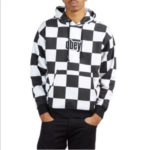 Obey checkered hoodie